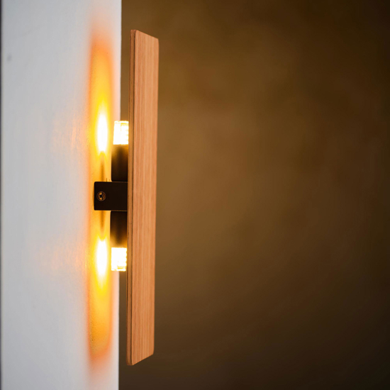 Applique di legno moderna da parete rettangolare Applique di legno moderna da parete rettangolare