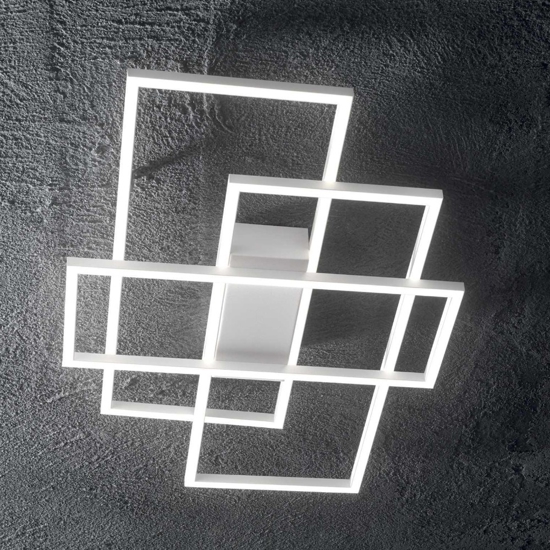 Frame pl rettangolo 2700k ideal lux plafoniera geometrica led Frame pl rettangolo 2700k ideal lux plafoniera geometrica led