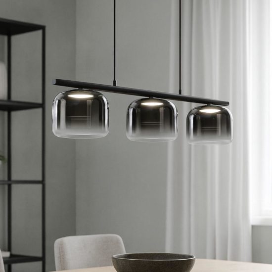Spirito maytoni lampadario moderno per soggiorno led 3000k vetri fume