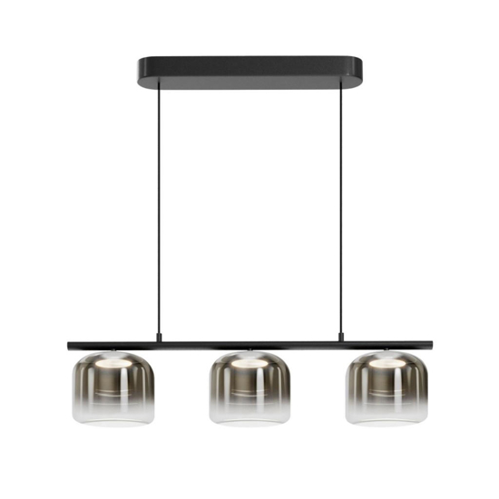 Spirito maytoni lampadario moderno per soggiorno led 3000k vetri fume