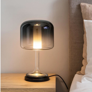 Visualizza i dettagli per Lampada da comodino abat-jour maytoni spirito led 3000k vetro grigio fumo Lampada da comodino abat-jour maytoni spirito led 3000k vetro grigio fumo