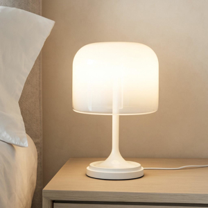Visualizza i dettagli per Abat-jour lampada da comodino maytoni spirito vetro bianco led 3000k Abat-jour lampada da comodino maytoni spirito vetro bianco led 3000k