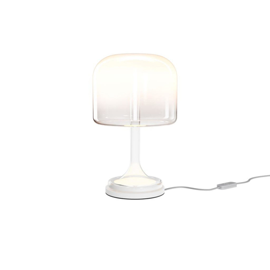 Abat-jour lampada da comodino maytoni spirito vetro bianco led 3000k