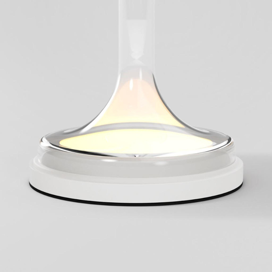 Abat-jour lampada da comodino maytoni spirito vetro bianco led 3000k