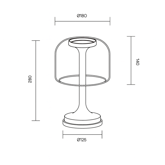Abat-jour lampada da comodino maytoni spirito vetro bianco led 3000k