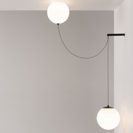 Maytoni twins lampada a sospensione doppia sfera vetro pendente led 3000k Maytoni twins lampada a sospensione doppia sfera vetro pendente led 3000k