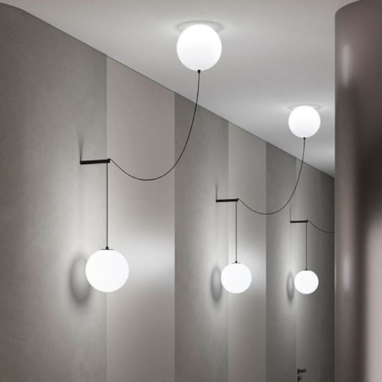 Maytoni twins lampada a sospensione doppia sfera vetro pendente led 3000k Maytoni twins lampada a sospensione doppia sfera vetro pendente led 3000k