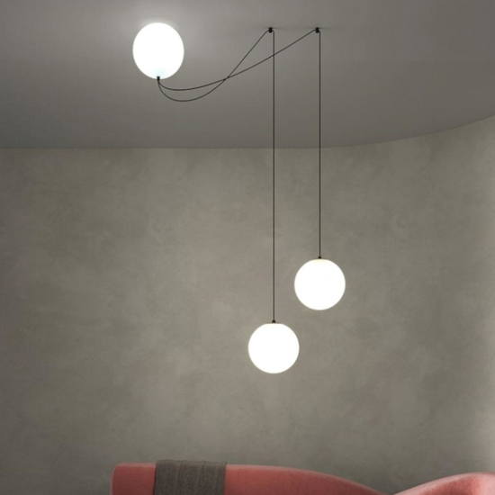 Lampadario sfere a sospensioni maytoni twins led 3000k