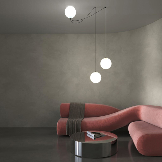 Lampadario sfere a sospensioni maytoni twins led 3000k
