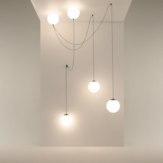 Lampadario sfere a sospensioni maytoni twins led 3000k