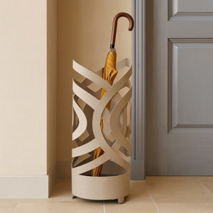 Visualizza i dettagli per Portaombrelli beige metallo moderno Portaombrelli beige metallo moderno