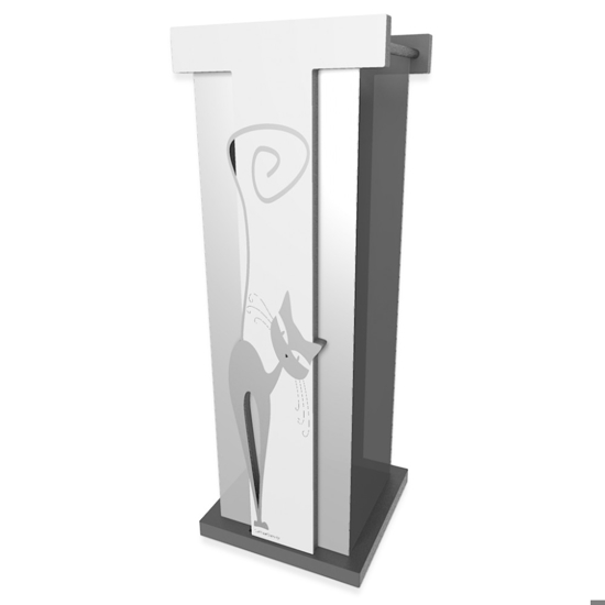 Portaombrelli design moderno gatto legno colore alluminio