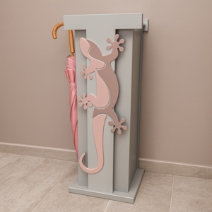 Visualizza i dettagli per Portaombrelli moderno geko rosa antico Portaombrelli moderno geko rosa antico