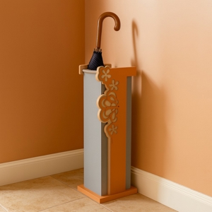 Portaombrelli moderno merletto legno colore terracotta