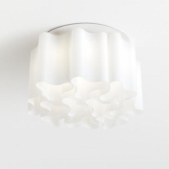 Ideal lux plafoniera como pl10 design ondulato moderno vetro bianco Ideal lux plafoniera como pl10 design ondulato moderno vetro bianco