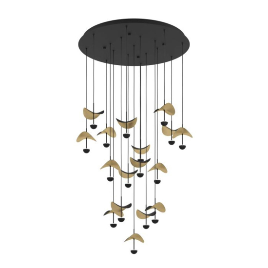 Eglo lampadario moderno dracera design foglie dorate per soggiorno led 39w 3000k Eglo lampadario moderno dracera design foglie dorate per soggiorno led 39w 3000k