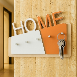 Visualizza i dettagli per Home appendichiavi da parete moderno magnetico legno colore terracotta Home appendichiavi da parete moderno magnetico legno colore terracotta