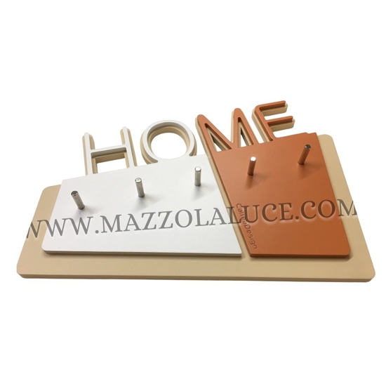 Home appendichiavi da parete moderno magnetico legno colore terracotta Home appendichiavi da parete moderno magnetico legno colore terracotta