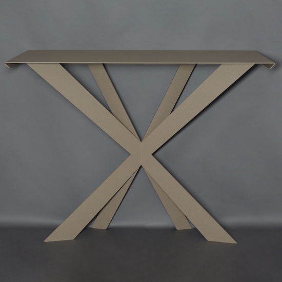 Consolle da ingresso in metallo moderno beige
