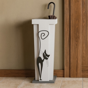 Visualizza i dettagli per Portaombrelli moderno gatto nero legno  Portaombrelli moderno gatto nero legno