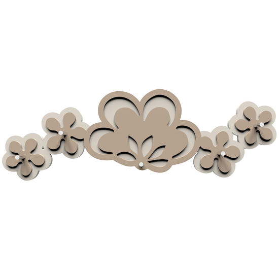 Portachiavi da parete moderno magnetico merletto legno colore caffelatte Portachiavi da parete moderno magnetico merletto legno colore caffelatte
