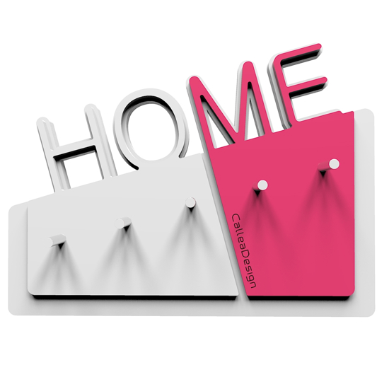 Appendichiavi a parete home moderno magnetico legno colore fucsia