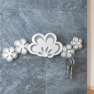 Visualizza i dettagli per Appendichiavi da parete particolare magnetico moderno legno colore bianco grigio Appendichiavi da parete particolare magnetico moderno legno colore bianco grigio