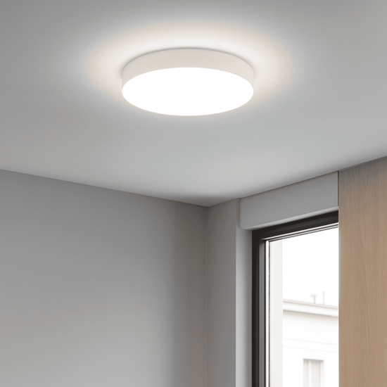 Ondaluce boiler plafoniera rotonda 22cm bianca led 20w cct 3000k 4000k moderna Ondaluce boiler plafoniera rotonda 22cm bianca led 20w cct 3000k 4000k moderna