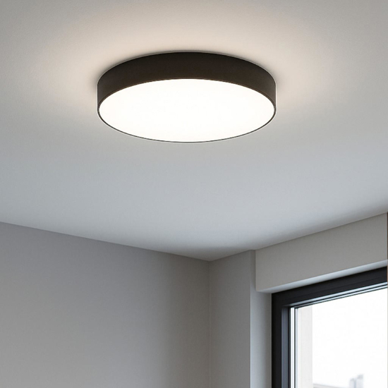 Plafoniera moderna led 20w cct 3000k 4000k nera dimmerabile ondaluce boiler Plafoniera moderna led 20w cct 3000k 4000k nera dimmerabile ondaluce boiler