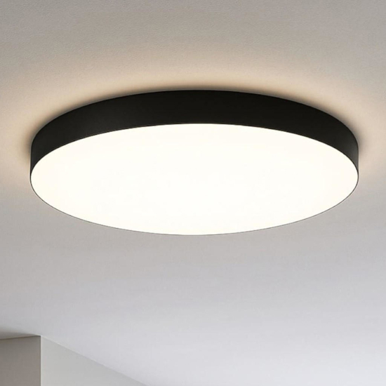 Plafoniera moderna ondaluce boiler nero led cct 3000k 4000k 40cm Plafoniera moderna ondaluce boiler nero led cct 3000k 4000k 40cm
