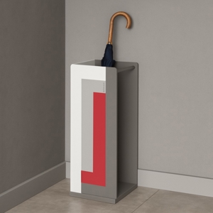 Visualizza i dettagli per Stripes portaombrelli moderno rosso rubino grigio Stripes portaombrelli moderno rosso rubino grigio