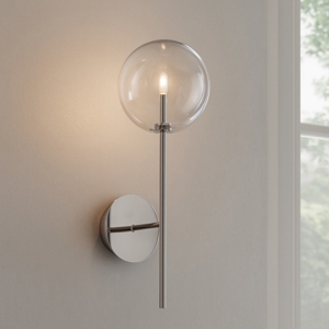 Ideal lux applique bagno sfera trasparente equinoxe ap1 cromo