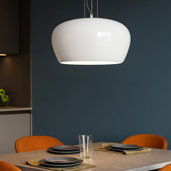 Perenz kave lampadario led 3000k vetro bianco per sala da pranzo Perenz kave lampadario led 3000k vetro bianco per sala da pranzo
