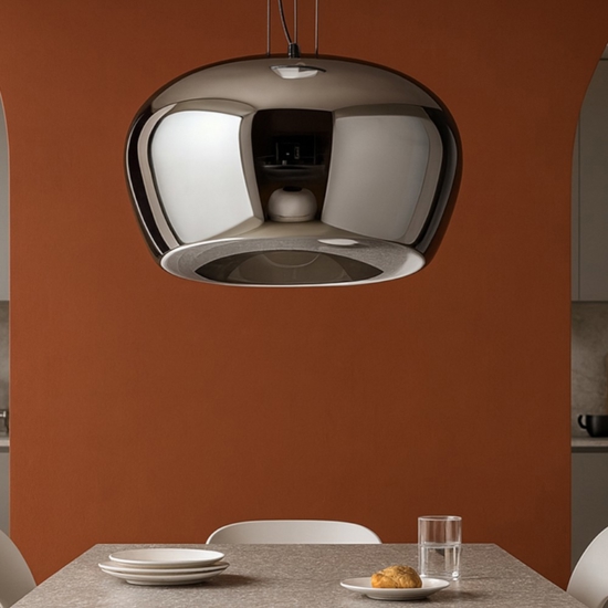 Lampadario perenz kave fume specchiato per sala da pranzo led 3000k Lampadario perenz kave fume specchiato per sala da pranzo led 3000k