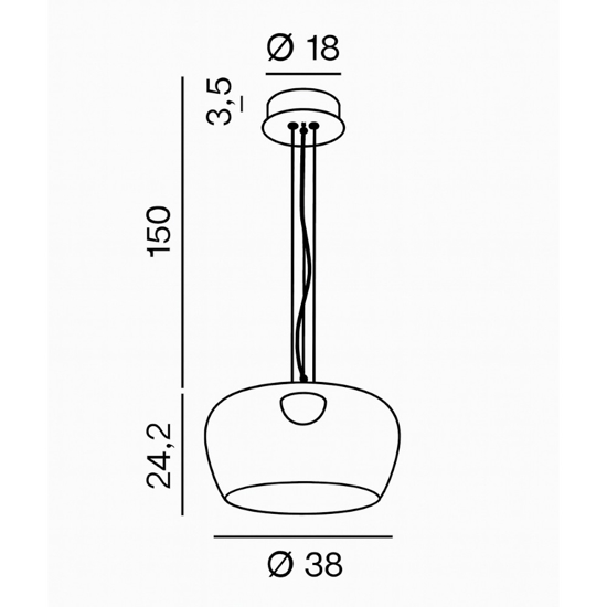 Lampadario perenz kave fume specchiato per sala da pranzo led 3000k Lampadario perenz kave fume specchiato per sala da pranzo led 3000k