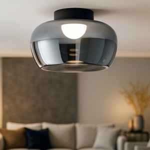 Visualizza i dettagli per Plafoniera in vetro specchiato fume led 3000k dimmerabile perenz kave Plafoniera in vetro specchiato fume led 3000k dimmerabile perenz kave