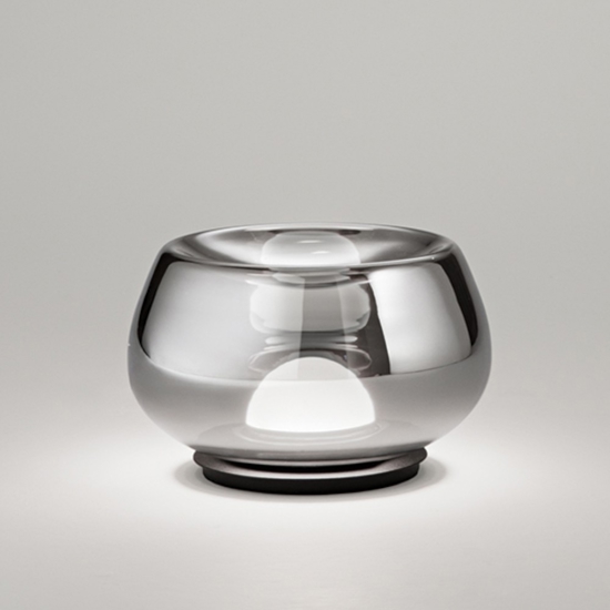 Abat-jour kave perenz moderna di vetro fume specchio lampada led 3000k Abat-jour kave perenz moderna di vetro fume specchio lampada led 3000k