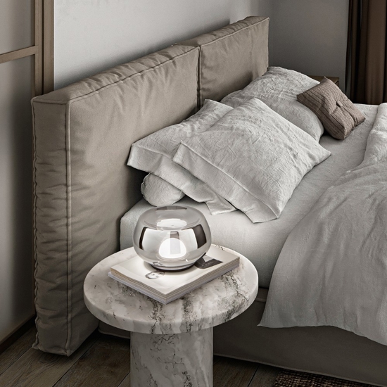 Abat-jour kave perenz moderna di vetro fume specchio lampada led 3000k Abat-jour kave perenz moderna di vetro fume specchio lampada led 3000k