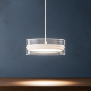 Visualizza i dettagli per Lampada a sospensione bianca arere perenz led 3000k vetro trasparente Lampada a sospensione bianca arere perenz led 3000k vetro trasparente