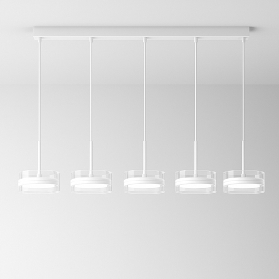 Lampadario aere perenz bianco 5 pendenti per sala da pranzo moderna Lampadario aere perenz bianco 5 pendenti per sala da pranzo moderna
