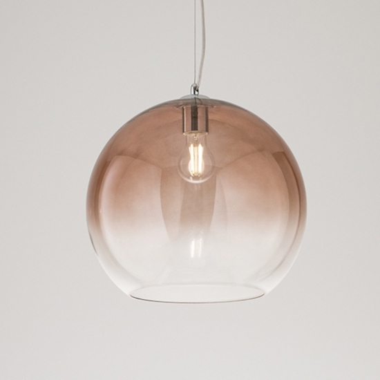 Lampadario sfera di vetro 35cm marrone sfumato perenz planet Lampadario sfera di vetro 35cm marrone sfumato perenz planet