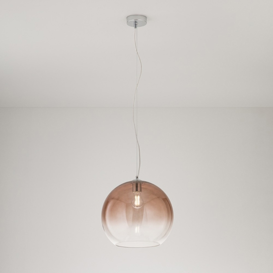 Lampadario boccia di vetro 45cm marrone sfumato perenz planet Lampadario boccia di vetro 45cm marrone sfumato perenz planet