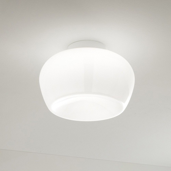 Perenz kabe plafoniera bianca di vetro moerna led 3000k dimmerabile