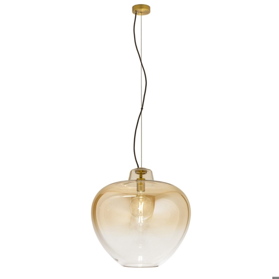 Lampadario boccia di vetro 50cm ambra moderna big blowl perenz Lampadario boccia di vetro 50cm ambra moderna big blowl perenz
