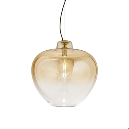 Lampadario boccia di vetro 50cm ambra moderna big blowl perenz Lampadario boccia di vetro 50cm ambra moderna big blowl perenz