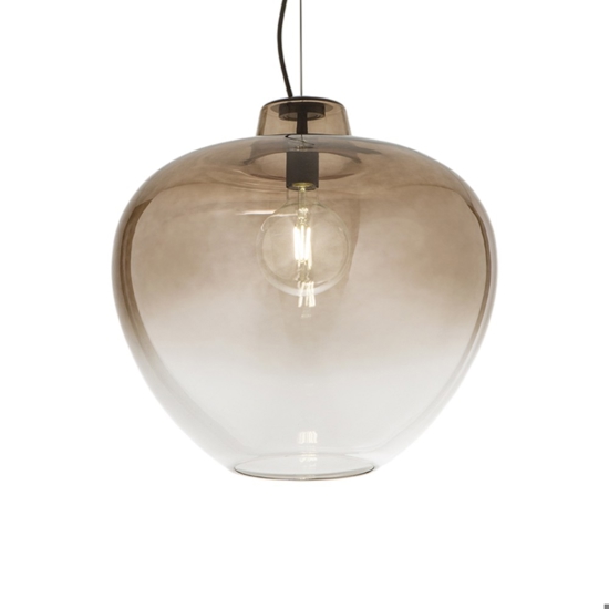Lampadario boccia di vetro 50cm marrone sfumato big bowl perenz Lampadario boccia di vetro 50cm marrone sfumato big bowl perenz