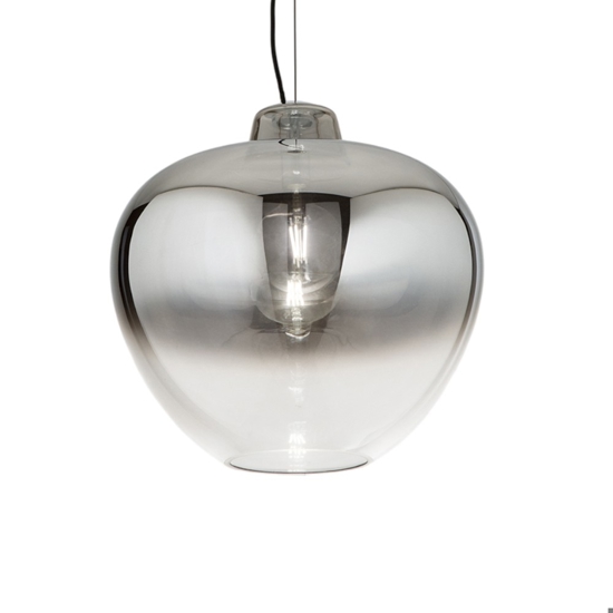 Lampadario moderno di vetro 50cm fume specchiato big bowl perenz Lampadario moderno di vetro 50cm fume specchiato big bowl perenz