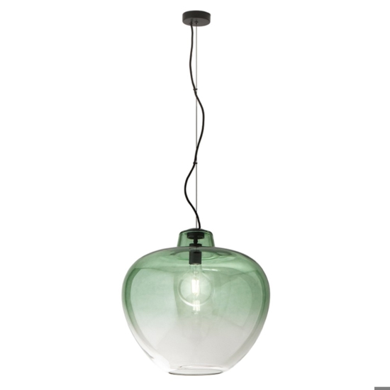 Lampadario boccia di vetro verde 50cm big bowl perenz Lampadario boccia di vetro verde 50cm big bowl perenz
