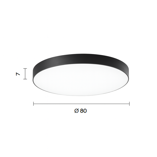 Boiler ondaluce plafoniera rotonda led cct 3000k+4000k nera 80cm Boiler ondaluce plafoniera rotonda led cct 3000k+4000k nera 80cm