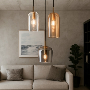 Visualizza i dettagli per Lampadario 3 luci pendenti moderno vetri multicolor perenz coro Lampadario 3 luci pendenti moderno vetri multicolor perenz coro